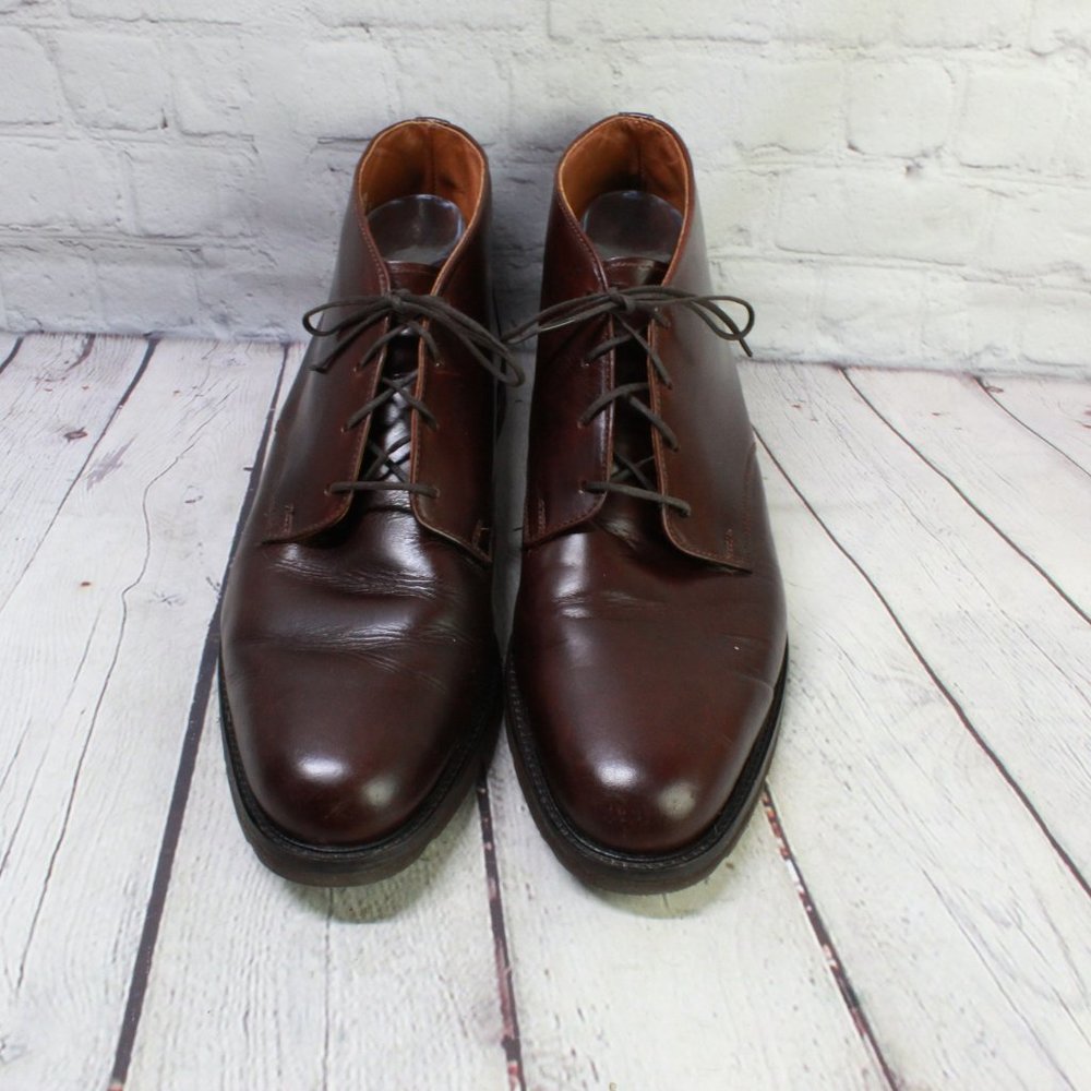 Bostonian Brown Leather Lace Up Oxfords Chukka Dress Shoes Size 13 Medium - Picture 5 of 9